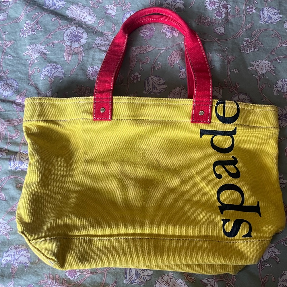 Kate Spade Yellow and Red Tote Bag with Classic Shape - Picture 3 of 11